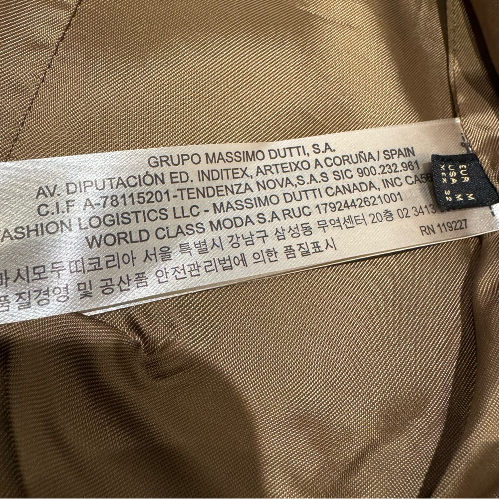 Massimo Dutti Sateen Moto Vest with Silver Asymmetrical Zipper - Picture 9 of 12